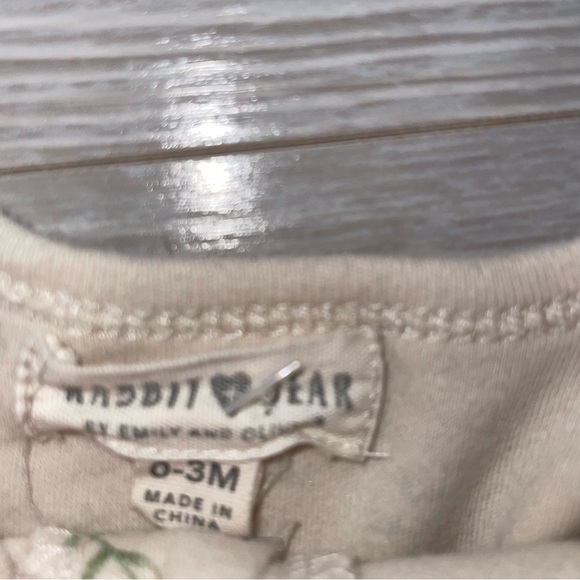 Rabbit + Bear Boys One-Piece Outfit 0–3M Fall Woodland - Picture 3 of 3